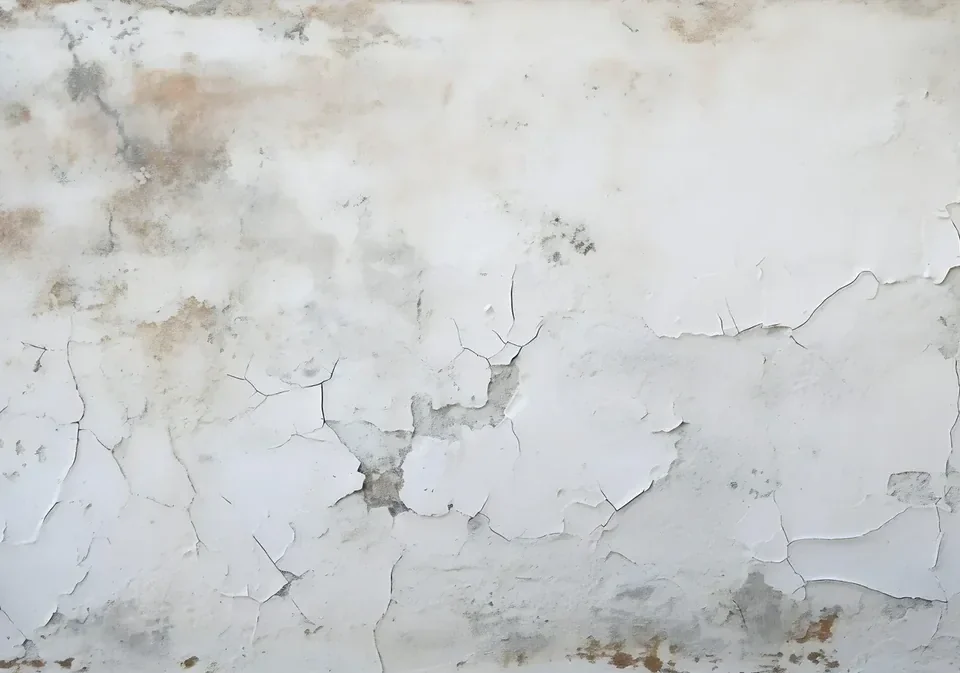Superficie con tracce e intonaco deteriorato