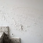 Rivestimento deteriorato accanto a una scala
